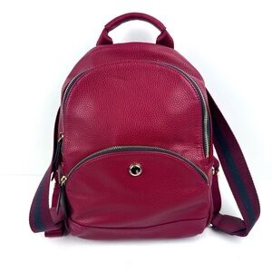 Nine West Backpack Dark Red Faux Leather Rucksack‎ Handbag Womens